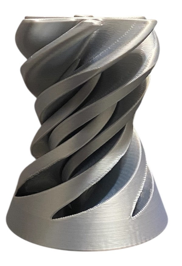 Pass Through Fidget Cone - 2-1/2" x 2" - Silver Silk