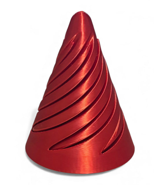 Pass Through Fidget Cone - 3-1/2" x 3" - Candy Red
