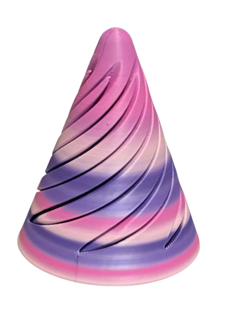 Pass Through Fidget Cone - 3-1/2" x 3" - Rainbow 03