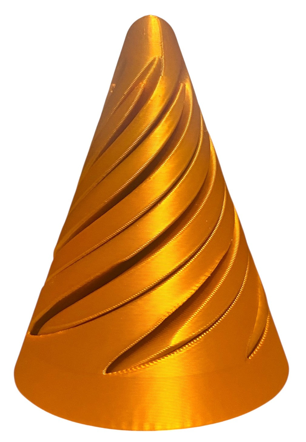 Pass Through Fidget Cone - 2-1/2" x 2" - Gold Silk
