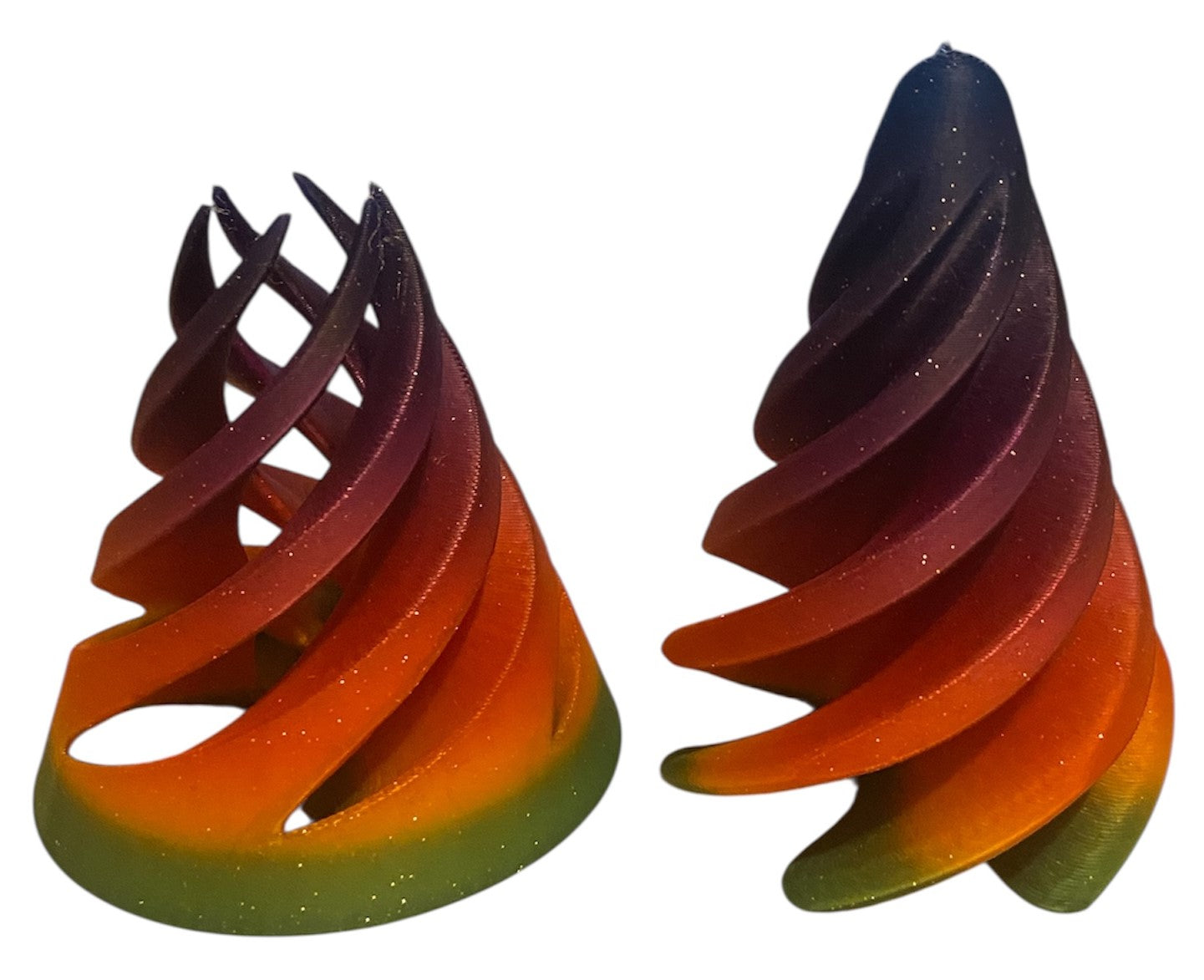 Pass Through Fidget Cone - 3-1/2" x 3" - Chromatic Glitter