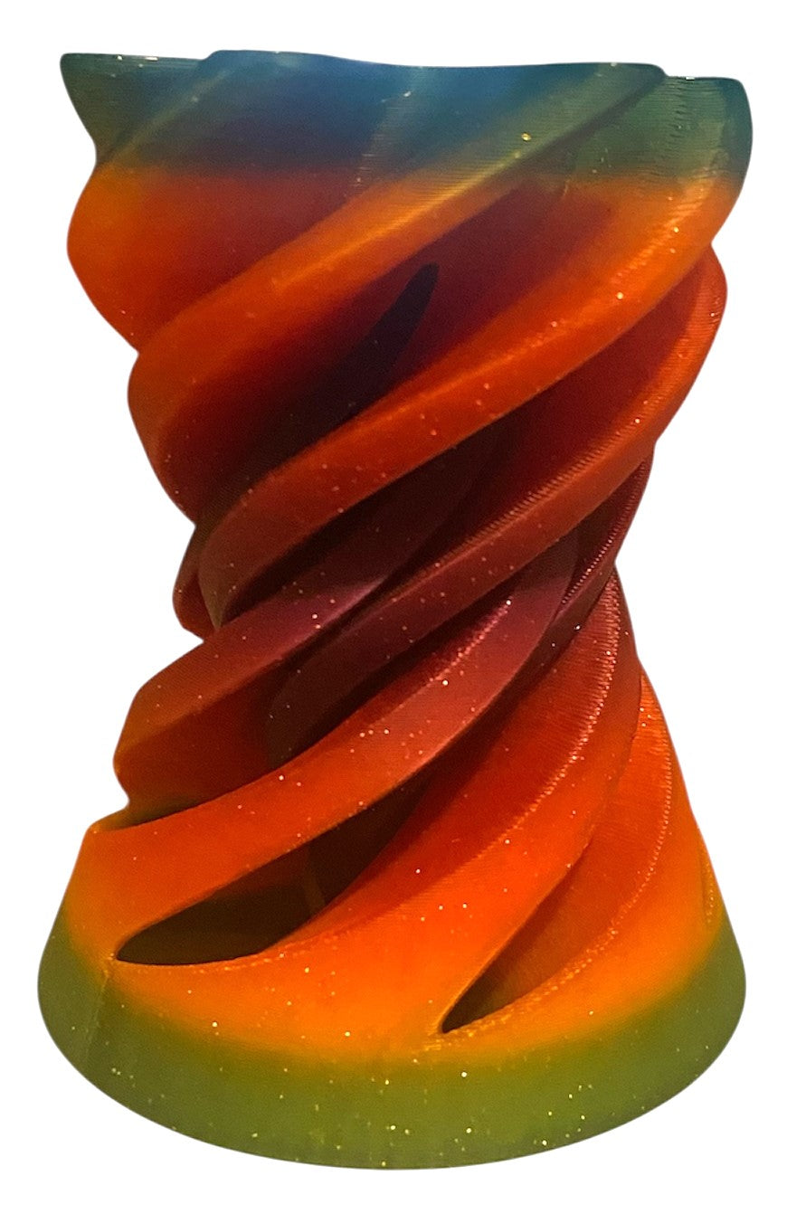 Pass Through Fidget Cone - 3-1/2" x 3" - Chromatic Glitter