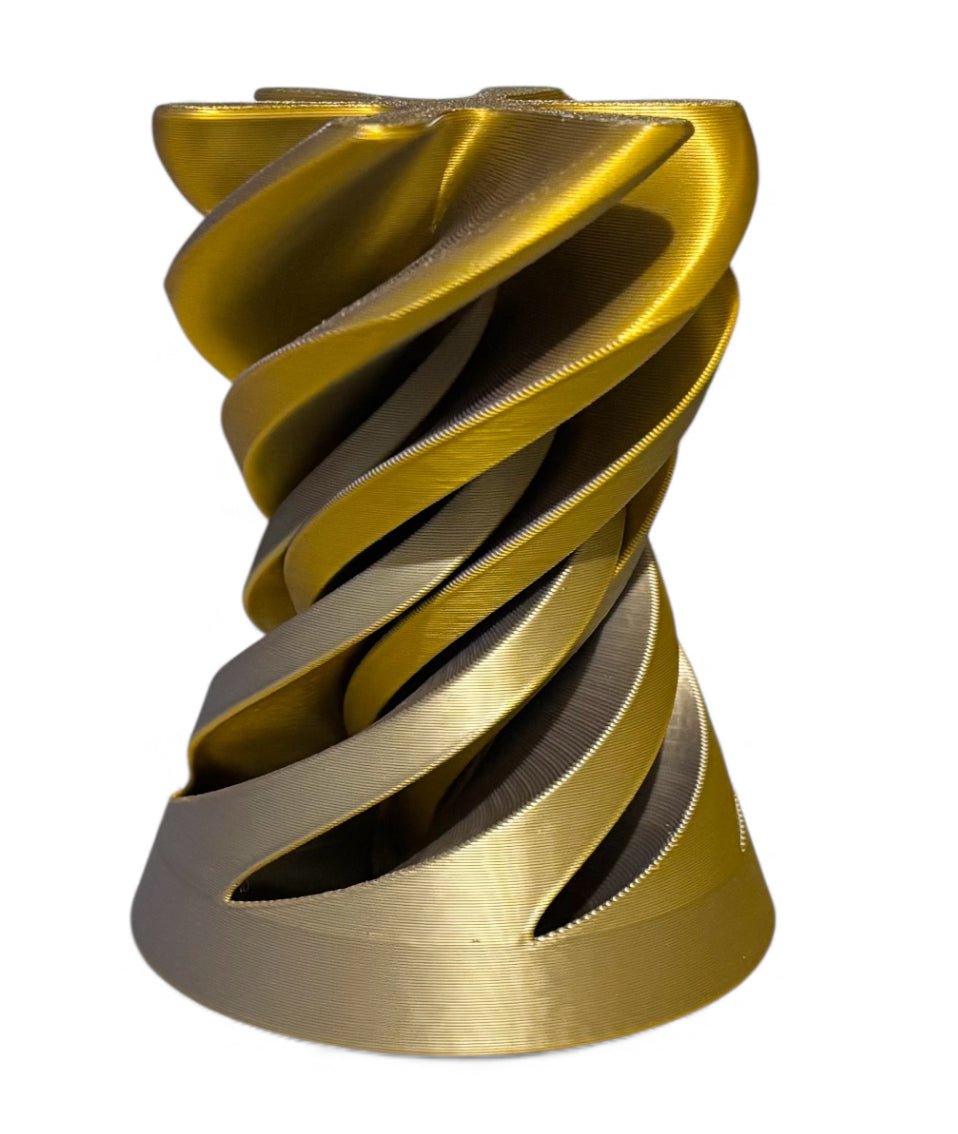 Pass Through Fidget Cone - 2-1/2" x 2" - Gold SIlver