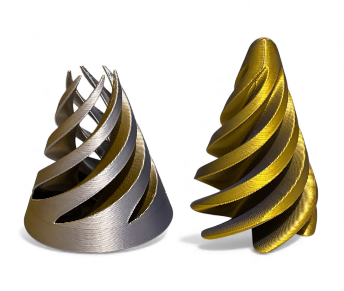 Pass Through Fidget Cone - 3-1/2" x 3" - Gold / Silver