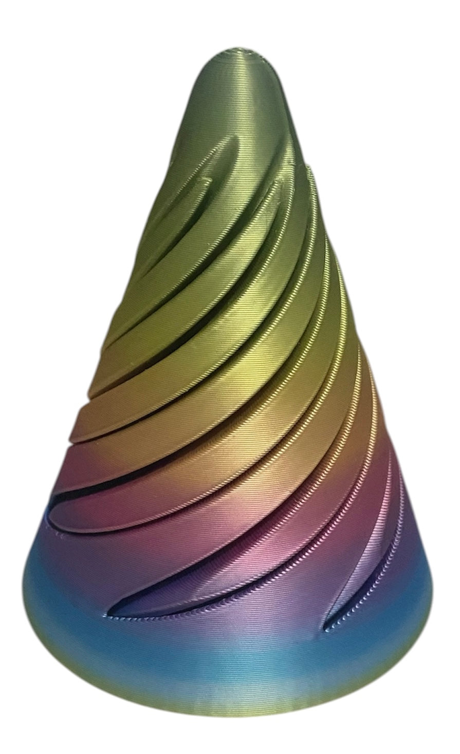 Pass Through Fidget Cone - 3-1/2" x 3" - Iridescent Pearl