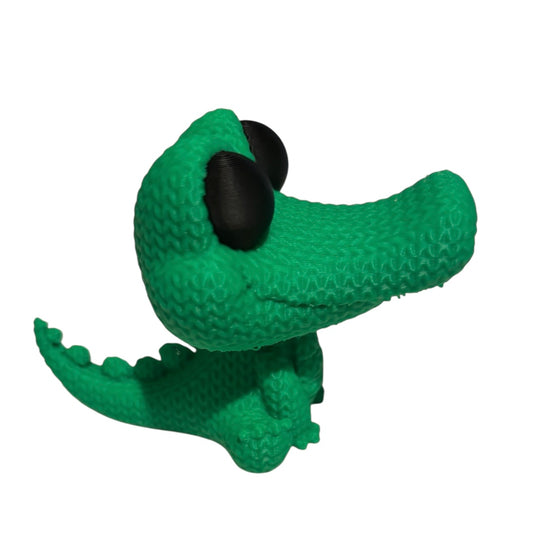3D printed 3" Knitted Alligator