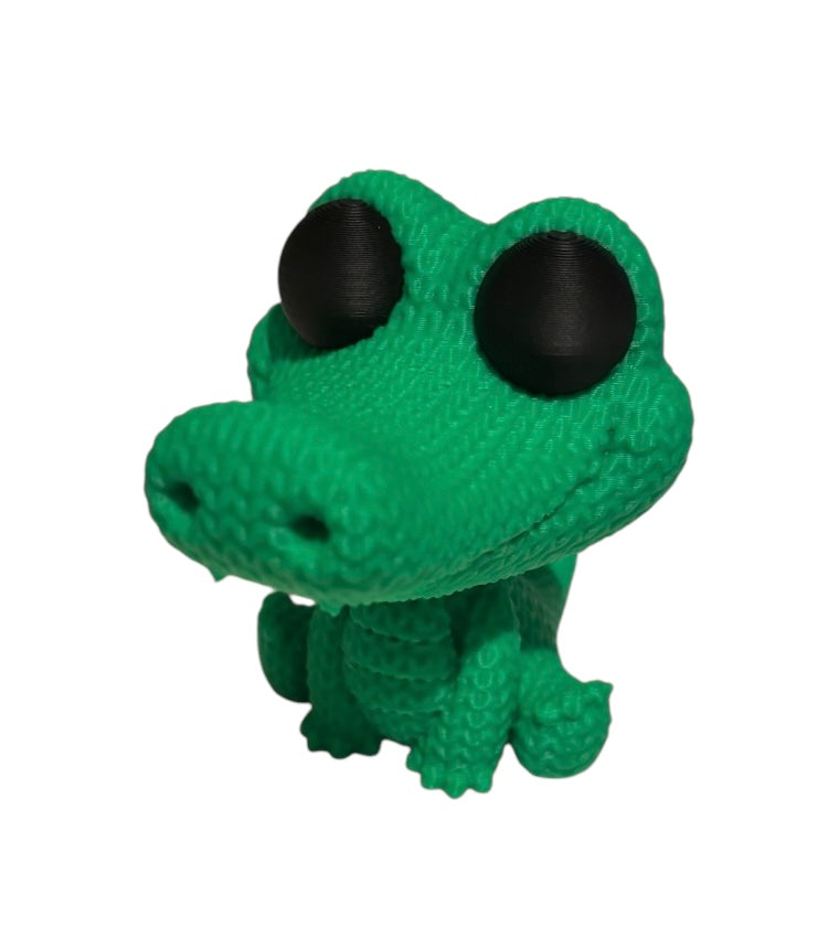 3D printed 3" Knitted Alligator