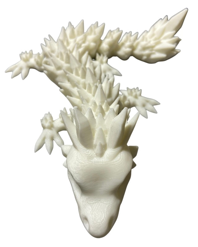 Articulated Baby Crystal Dragon - 11" - White