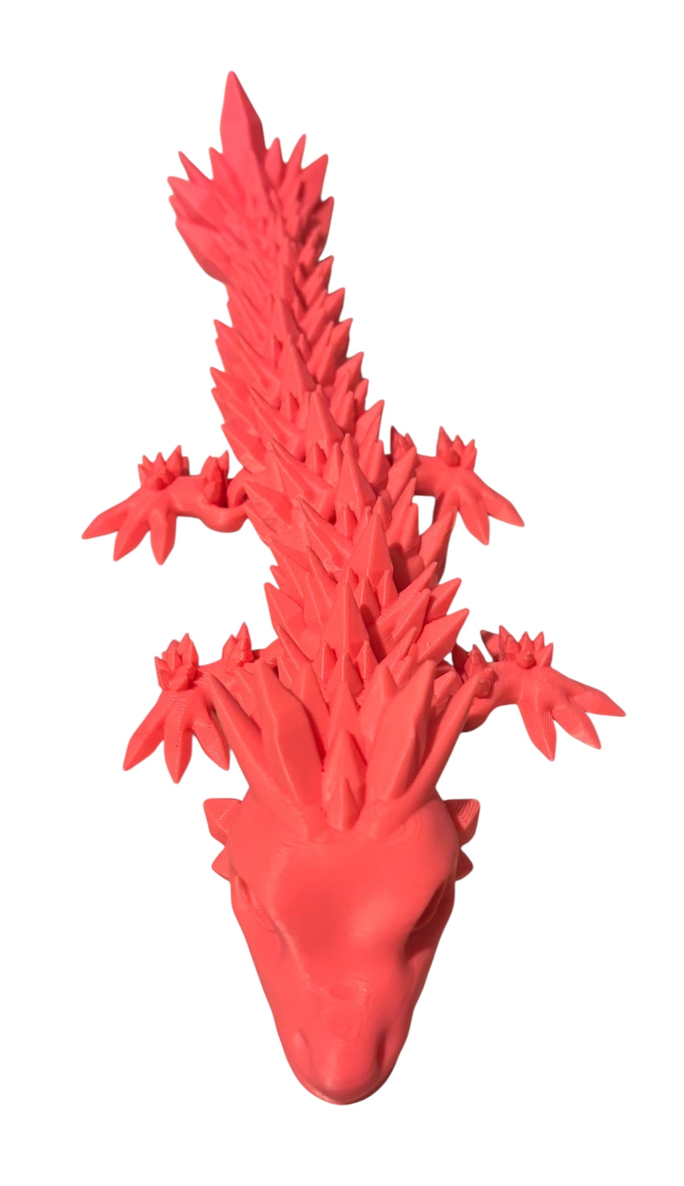 Articulated Baby Crystal Dragon - 11" - Hot Pink