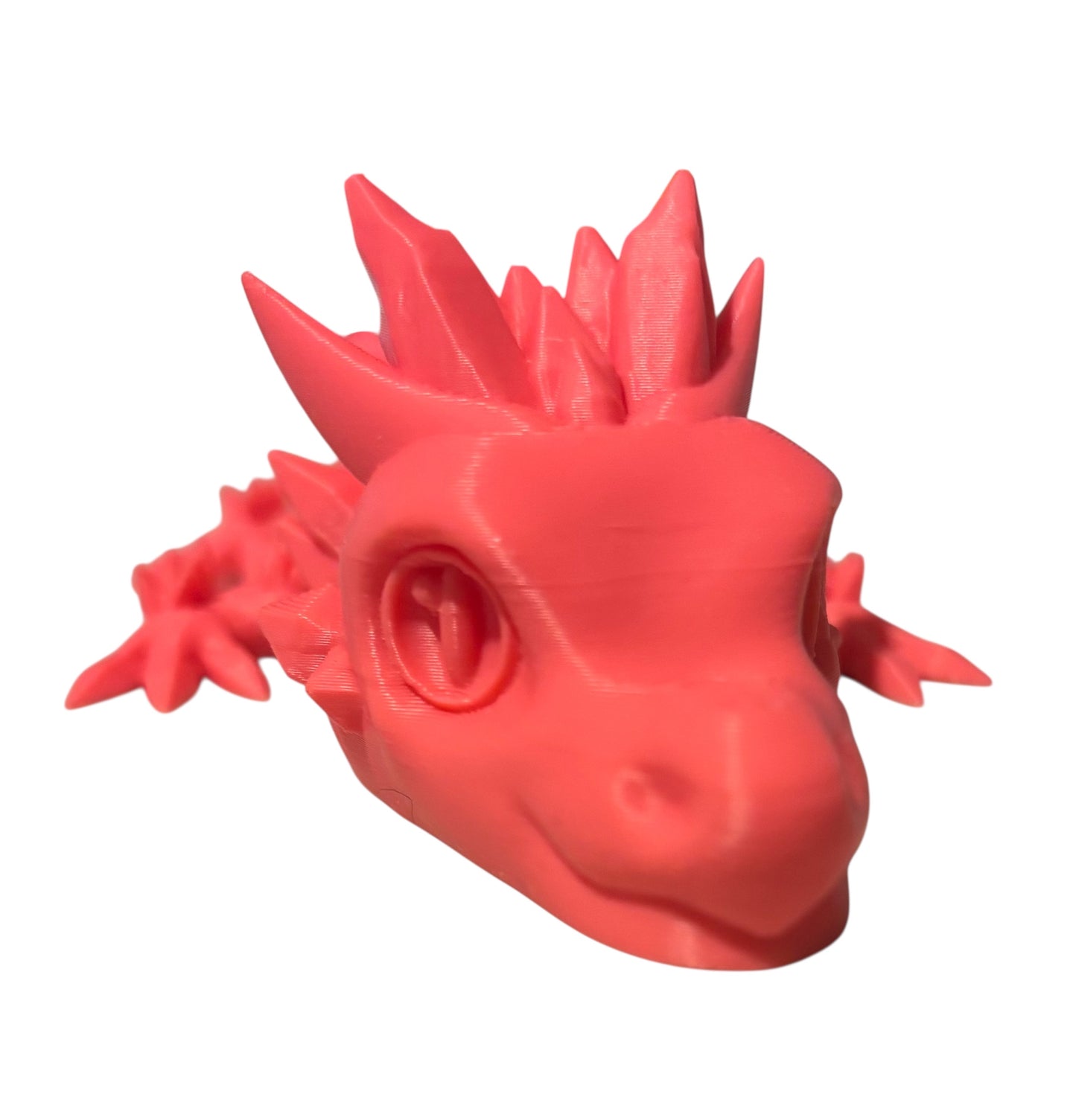 Articulated Baby Crystal Dragon - 11" - Hot Pink