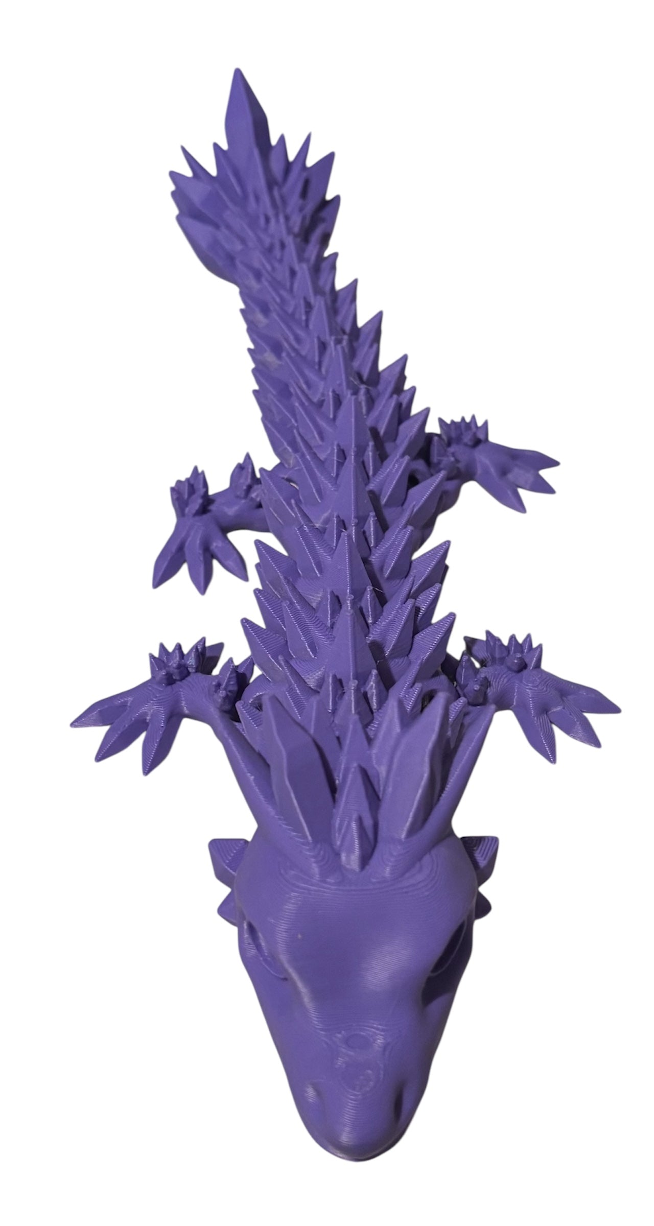 Articulated Baby Crystal Dragon - 8" - Purple