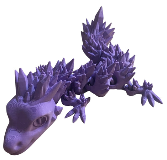 Articulated Baby Crystal Dragon - 8" - Lilac