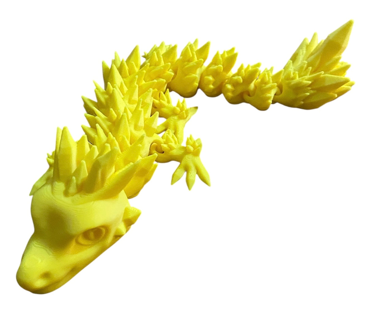 Articulated Baby Crystal Dragon - 11" - Yellow