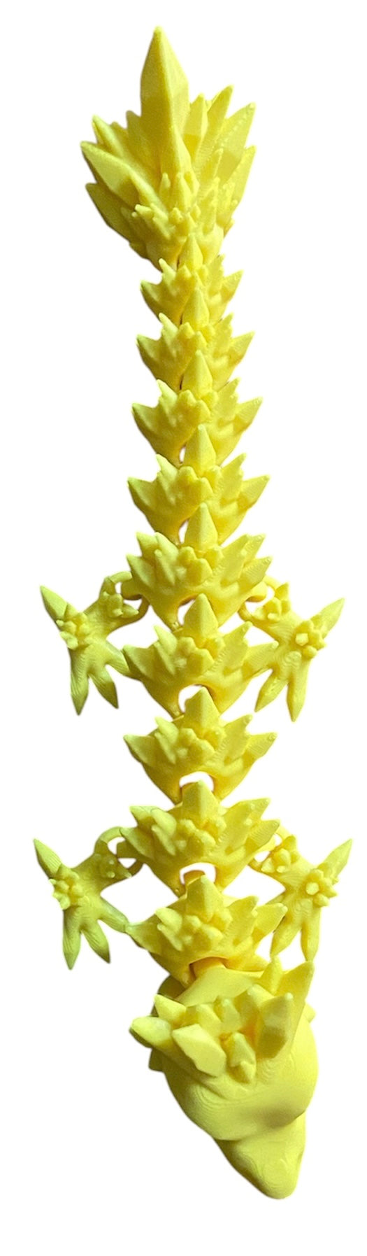 Articulated Baby Crystal Dragon - 8" - Yellow