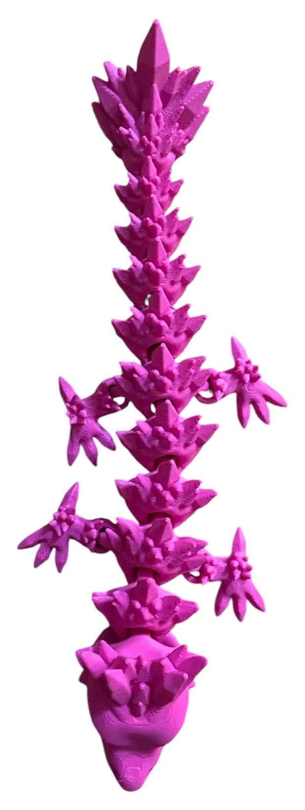 Articulated Baby Crystal Dragon - 8" - Magenta