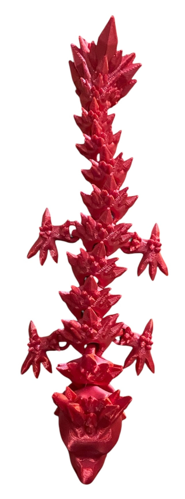 Articulated Baby Crystal Dragon - 8" - Candy Red