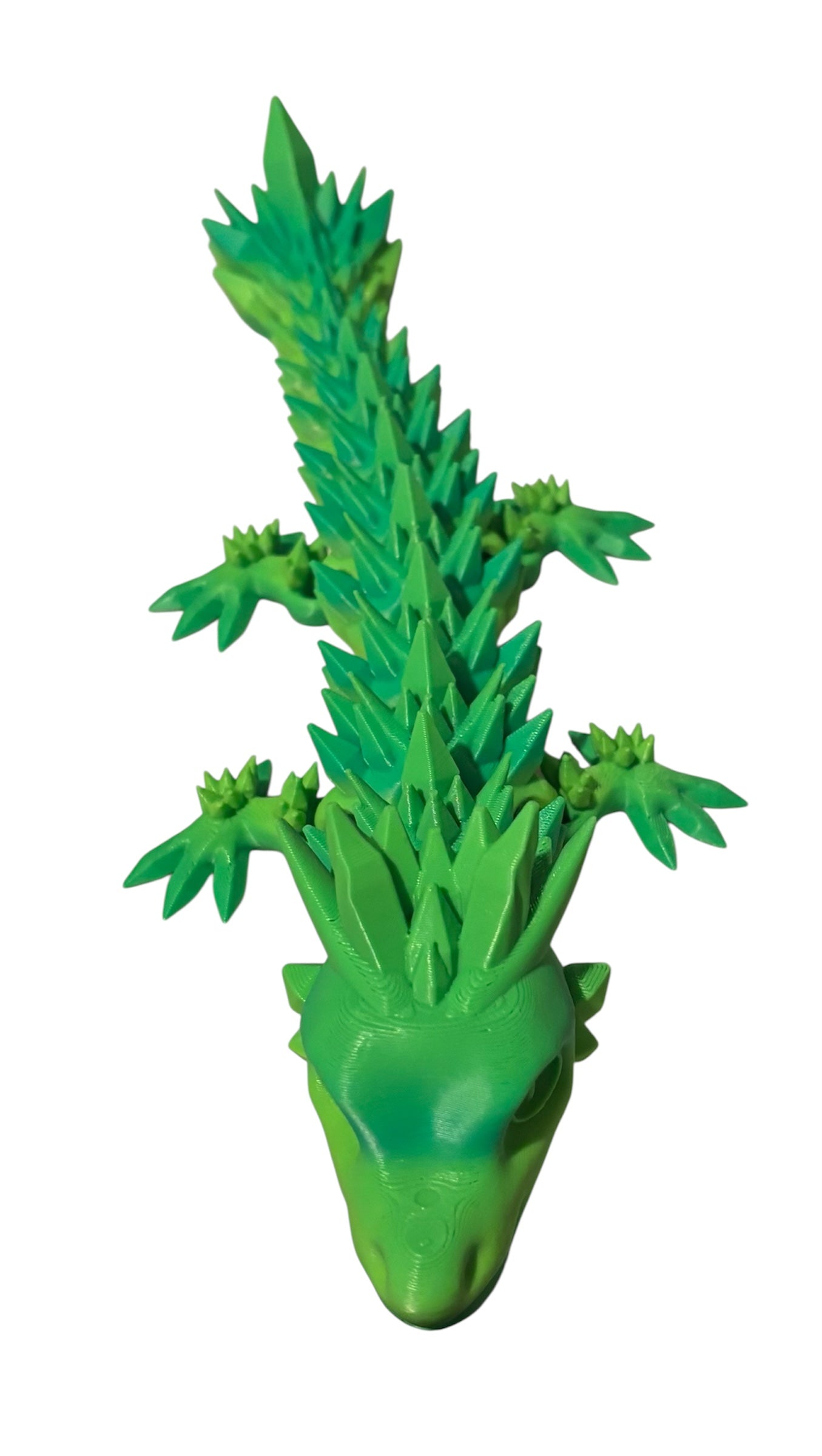 Articulated Baby Crystal Dragon - 8" - Mint Lime