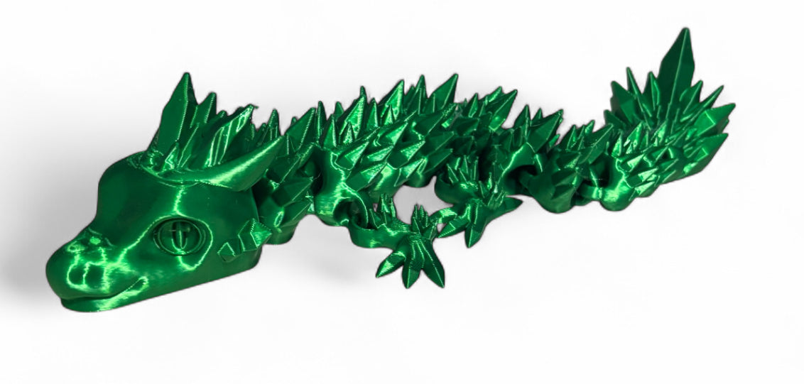 Articulated Baby Crystal Dragon - 8" - Candy Green