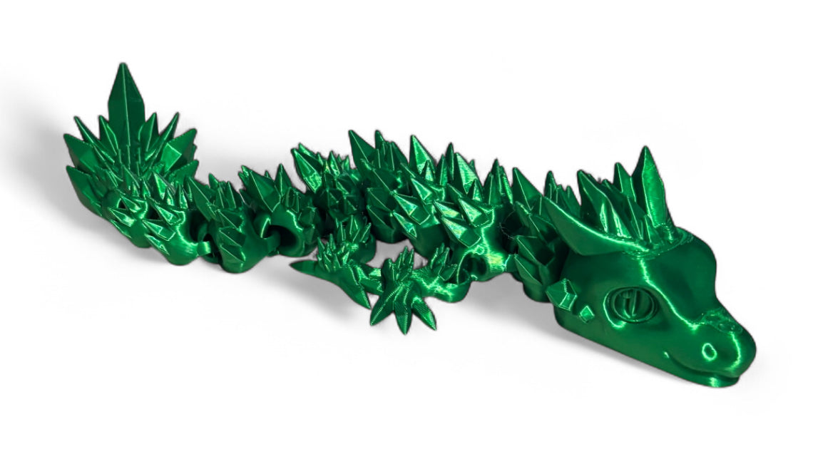 Articulated Baby Crystal Dragon - 8" - Candy Green