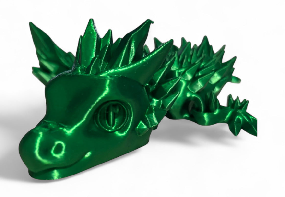 Articulated Baby Crystal Dragon - 8" - Candy Green