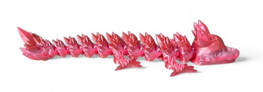 Articulated Baby Crystal Dragon - 8" - Peach Blush