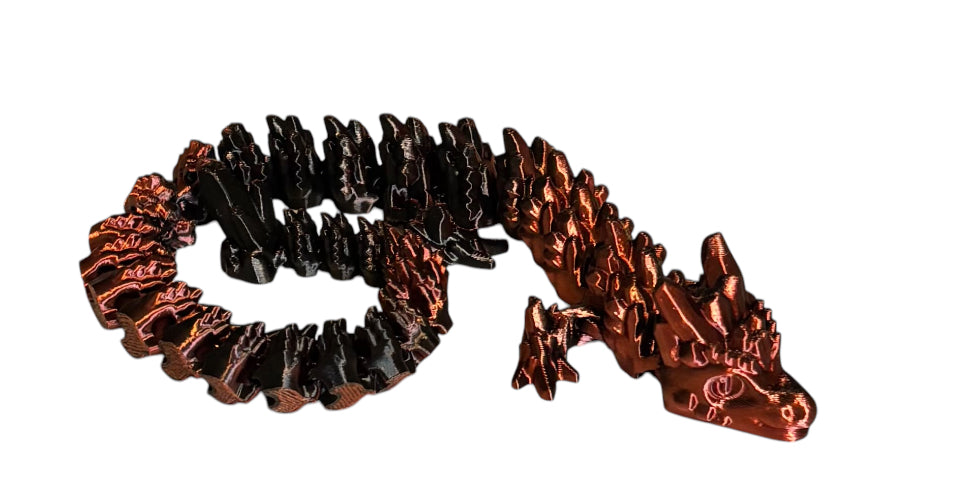 Articulated Baby Stone Dragon - 15" - Velvet Eclipse