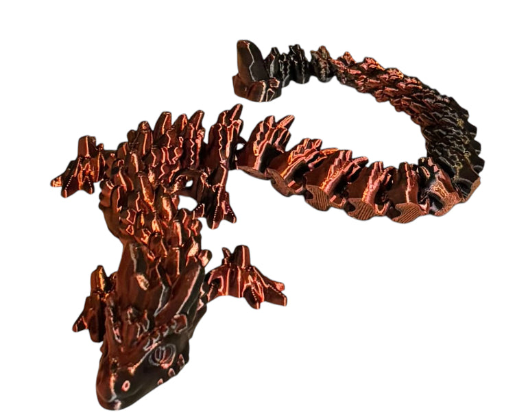 Articulated Baby Stone Dragon - 15" - Velvet Eclipse