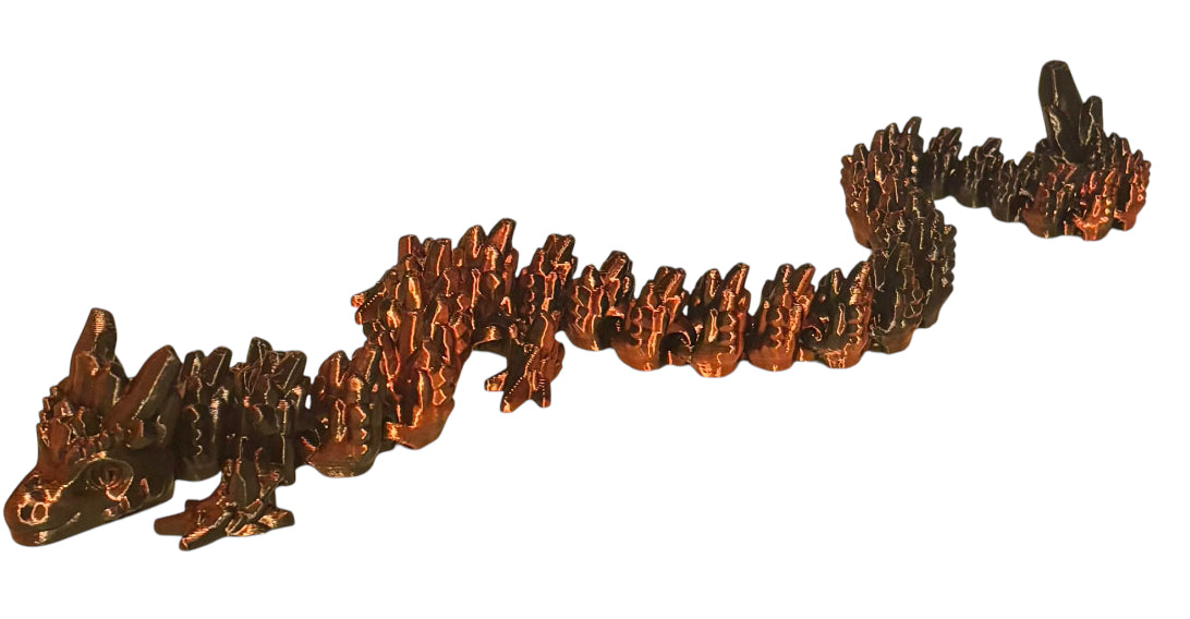 Articulated Baby Stone Dragon - 15" - Velvet Eclipse