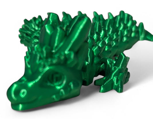 Articulated Baby Stone Dragon - 15" - Candy Green