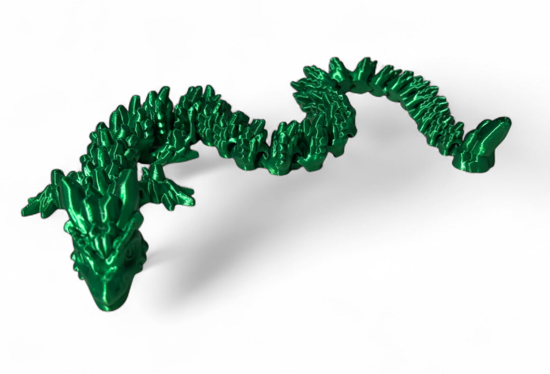 Articulated Baby Stone Dragon - 15" - Candy Green
