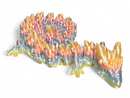 Articulated Baby Stone Dragon - 15" - Candy