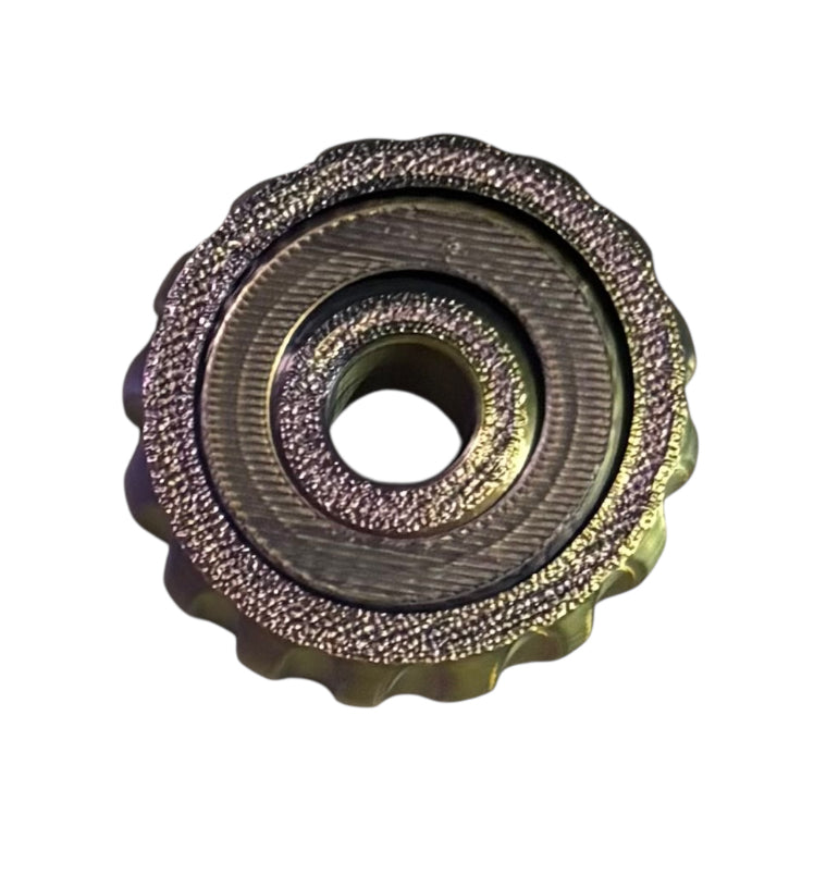 Gyro Spinner - 2" - Black / Gold / Purple