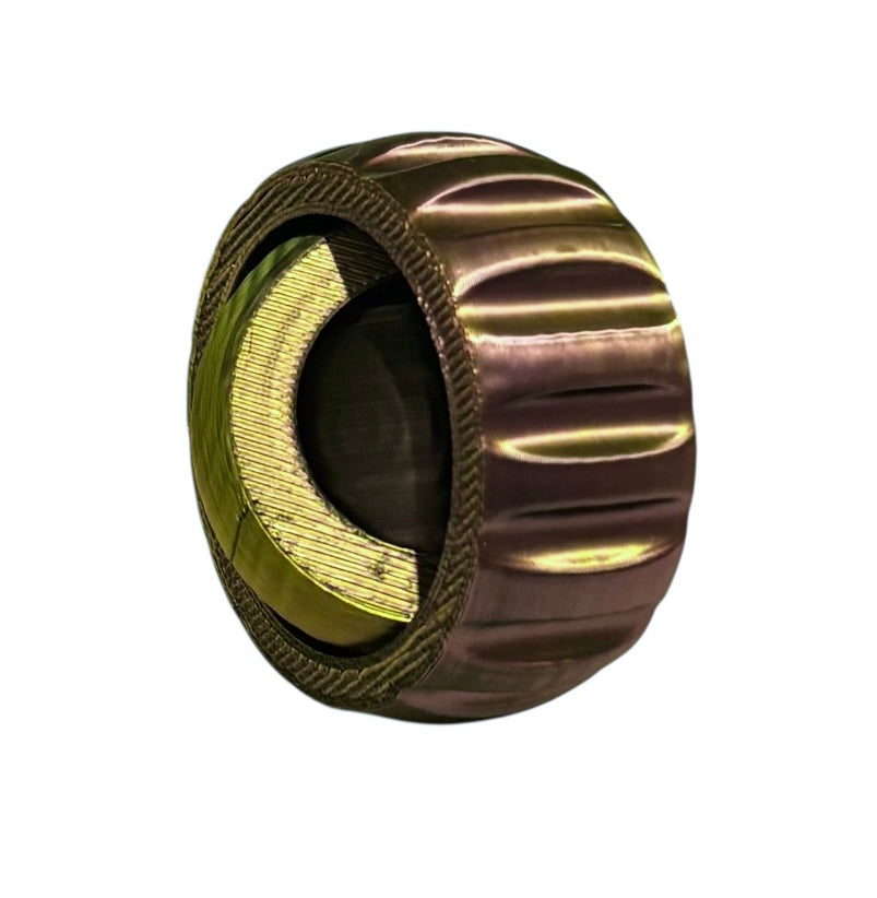 Gyro Spinner - 2" - Black / Gold / Purple