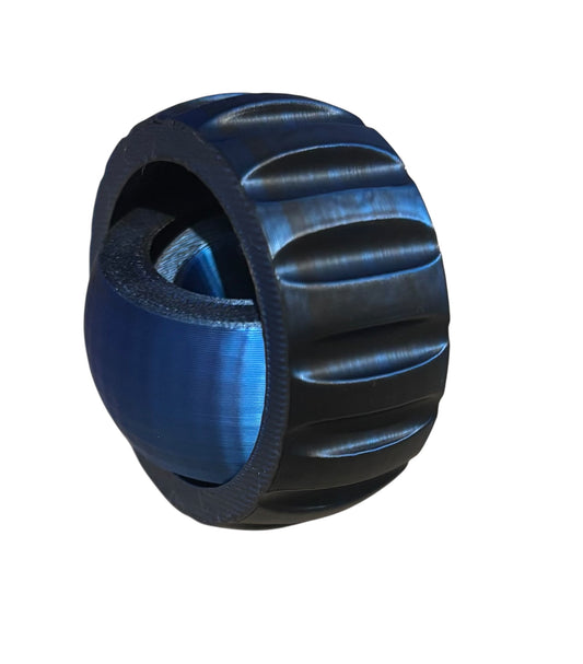 Gyro Spinner - 2" - Black / Blue