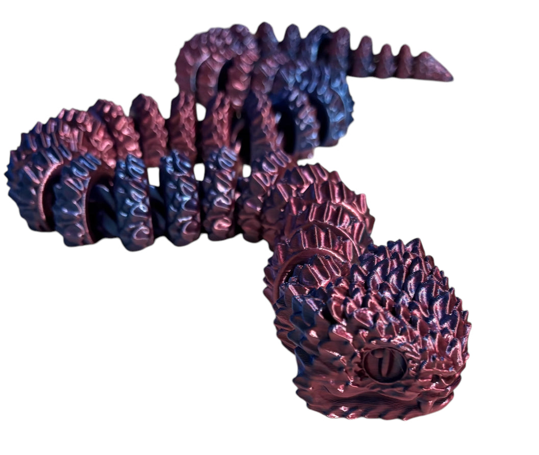 3D printed Large Bush Viper - 28" - Velvet Eclipse