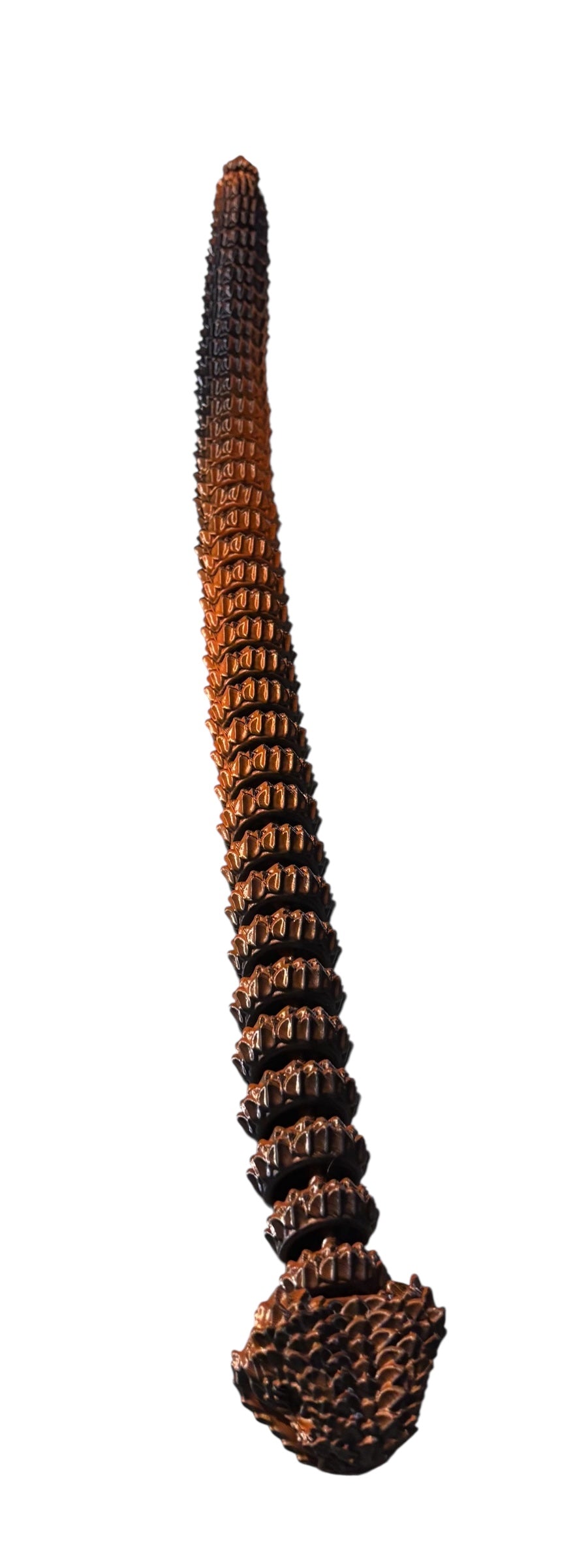 3D printed Large Bush Viper - 28" - Orange / Black