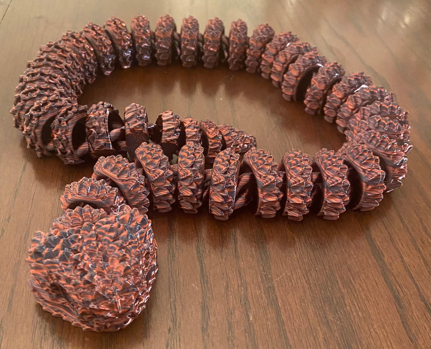 3D printed Large Bush Viper - 28" - Black / Red