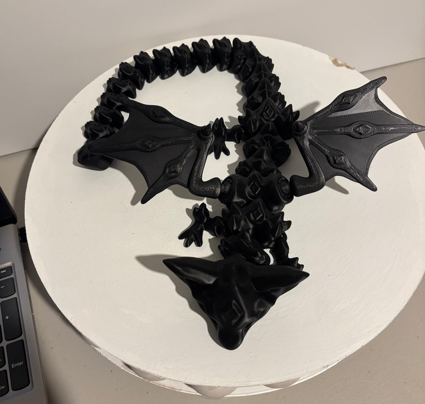 3D printed 18" Nightstone Dragon - Black