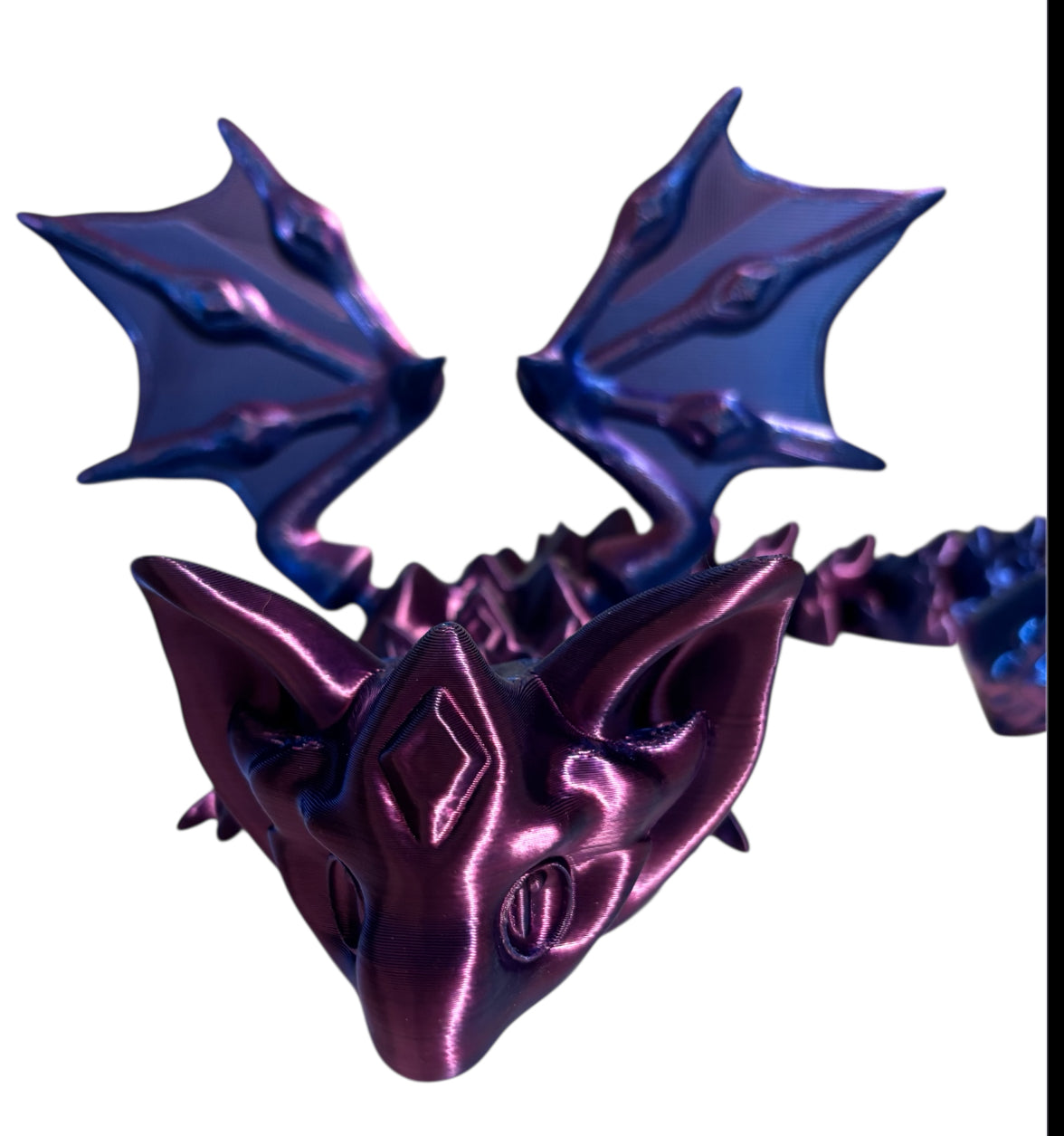 3D printed 18" Nightstone Dragon - Neon City
