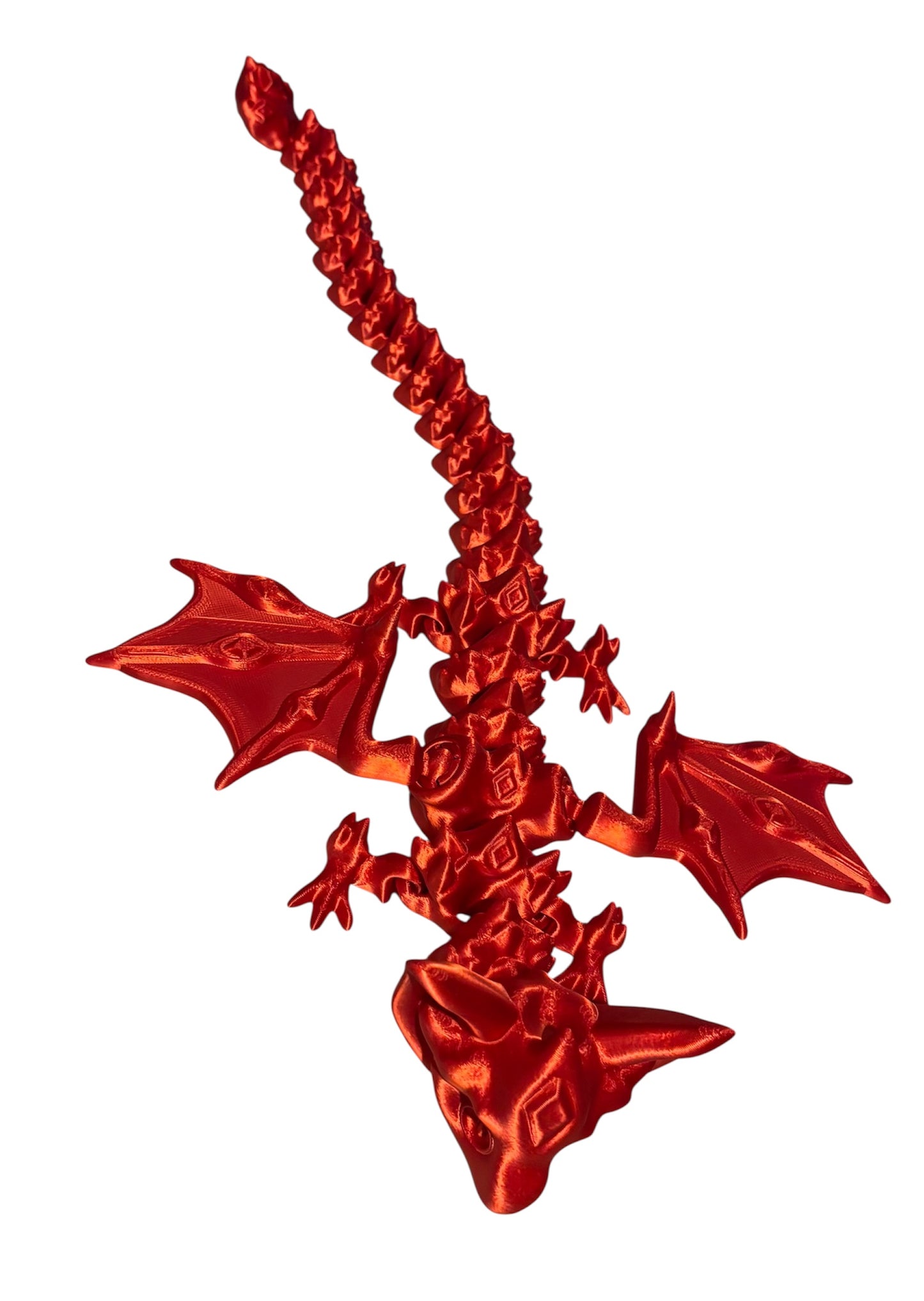 3D printed 18" Nightstone Dragon - Candy Red