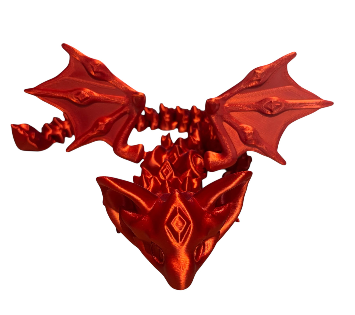3D printed 18" Nightstone Dragon - Candy Red