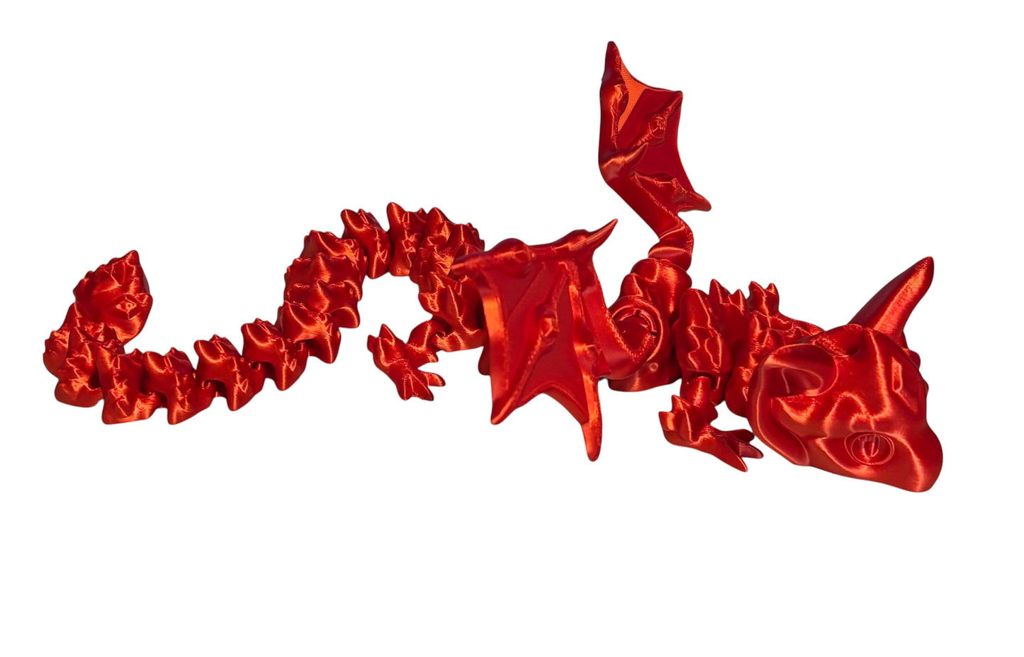3D printed 18" Nightstone Dragon - Candy Red