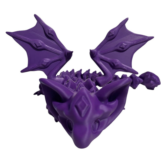 3D printed 18" Nightstone Dragon - Purple