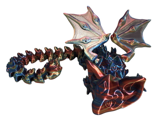 3D printed 18" Nightstone Dragon - Twilight