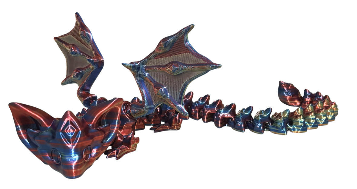 3D printed 18" Nightstone Dragon - Twilight