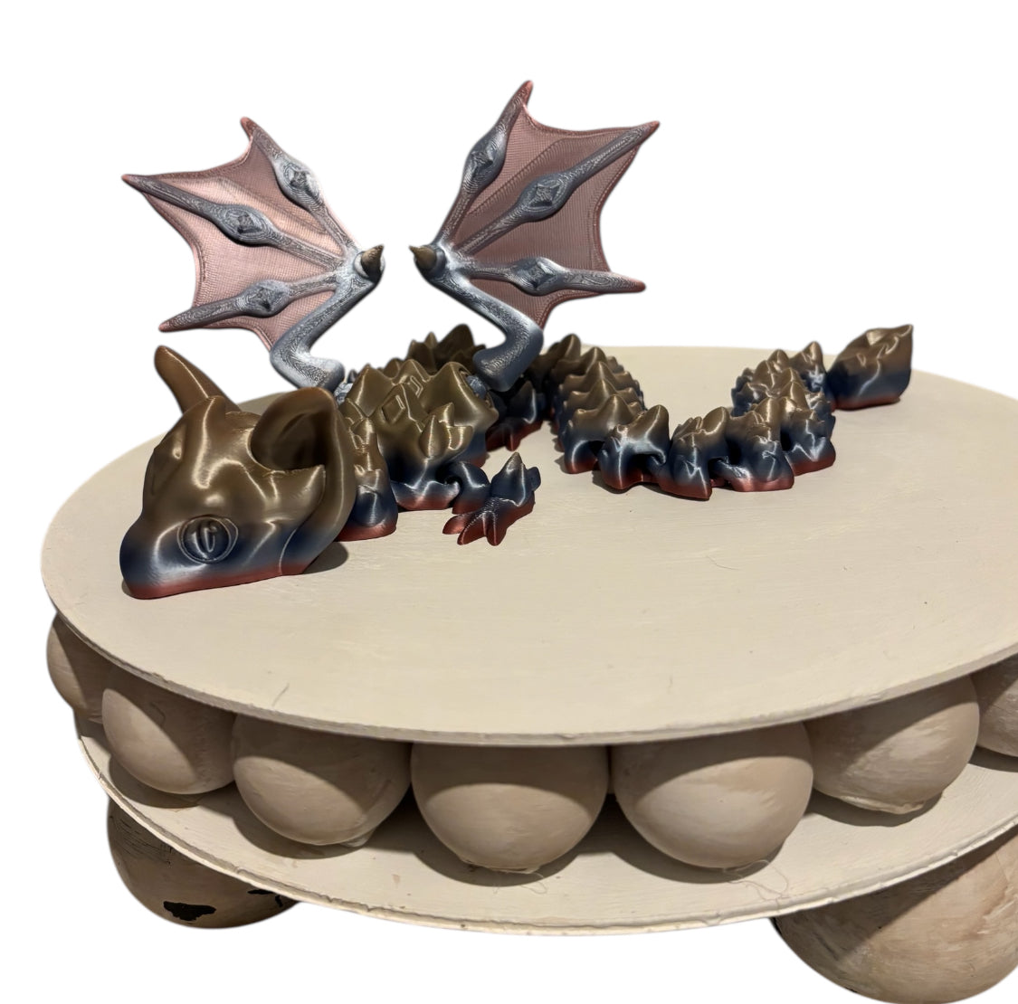 3D printed 18" Nightstone Dragon - Psychedelic Silk