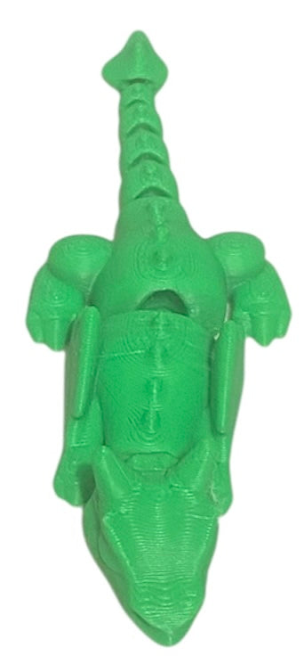 3D printed 4" Lazy Dragon Green