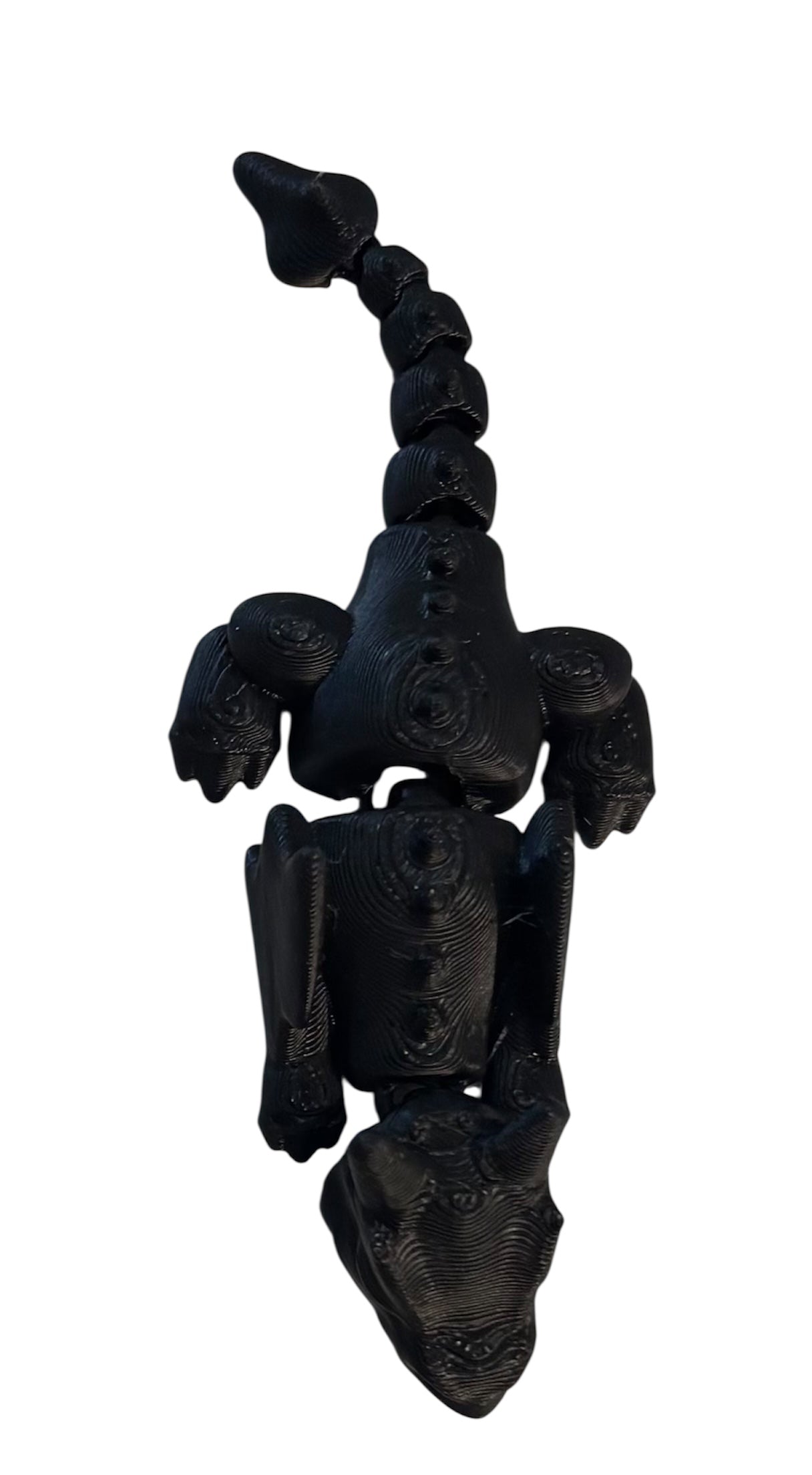 3D printed Lazy Dragon - 8-1/4" - Black