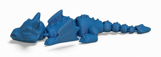 3D printed 4" Lazy Dragon Cyan