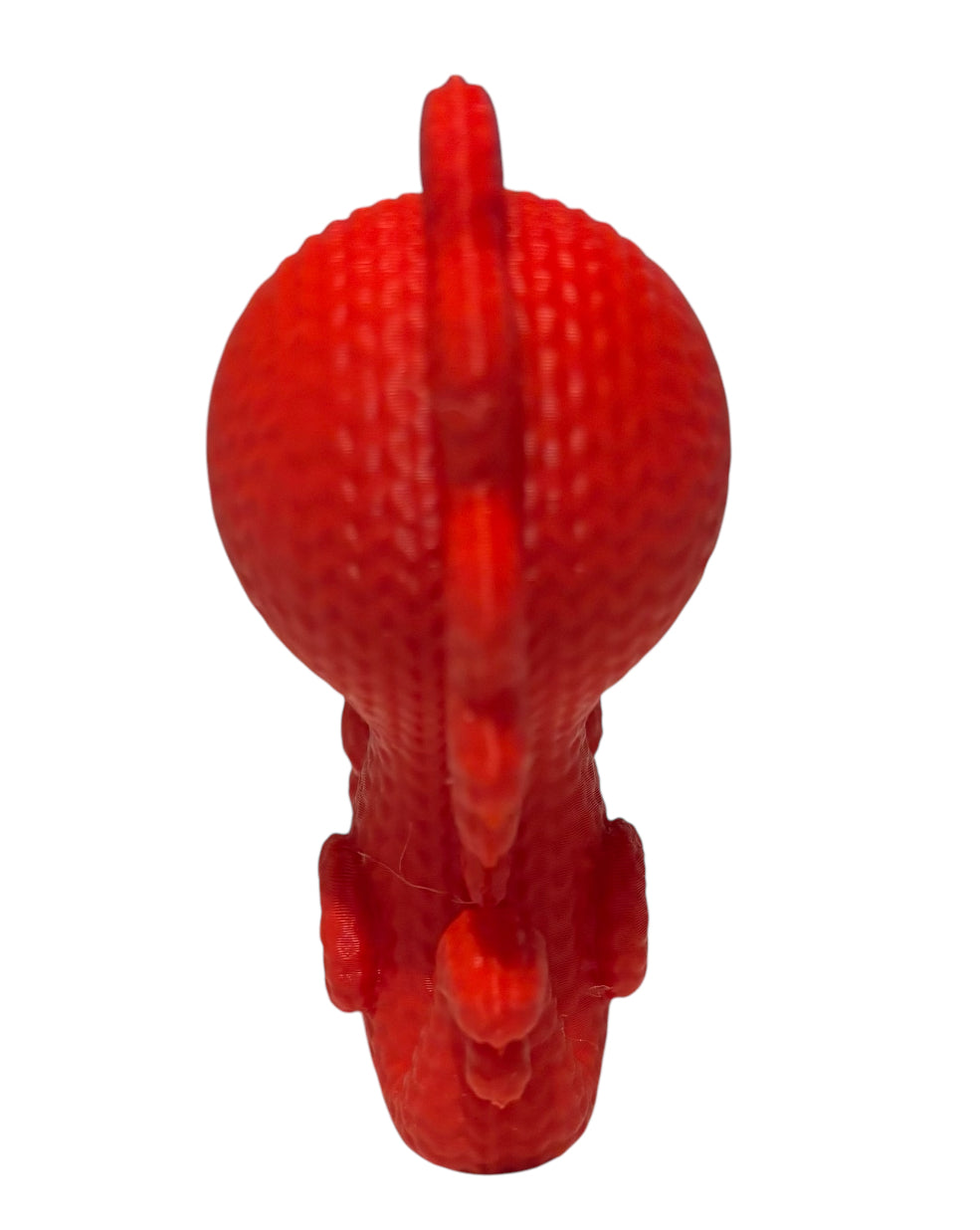 3D printed 4" Knitted Seahorse Red / Black